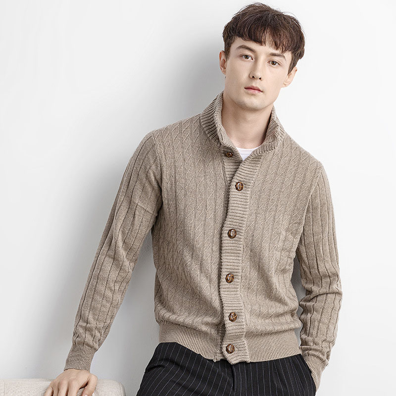Vật liệu len cứng và không dễ dàng co lại áo len-woolen, áo len kéo cổ tròn