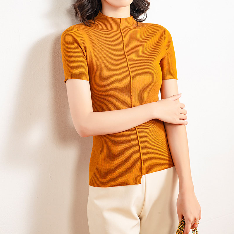 Áo len chui đầu cổ giả cashmere