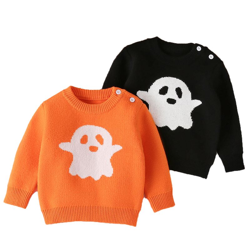 Halloween Ghost Crew cổ áo len trẻ em
