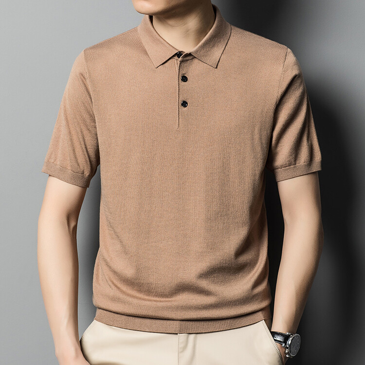 Áo len tay áo ngắn polo